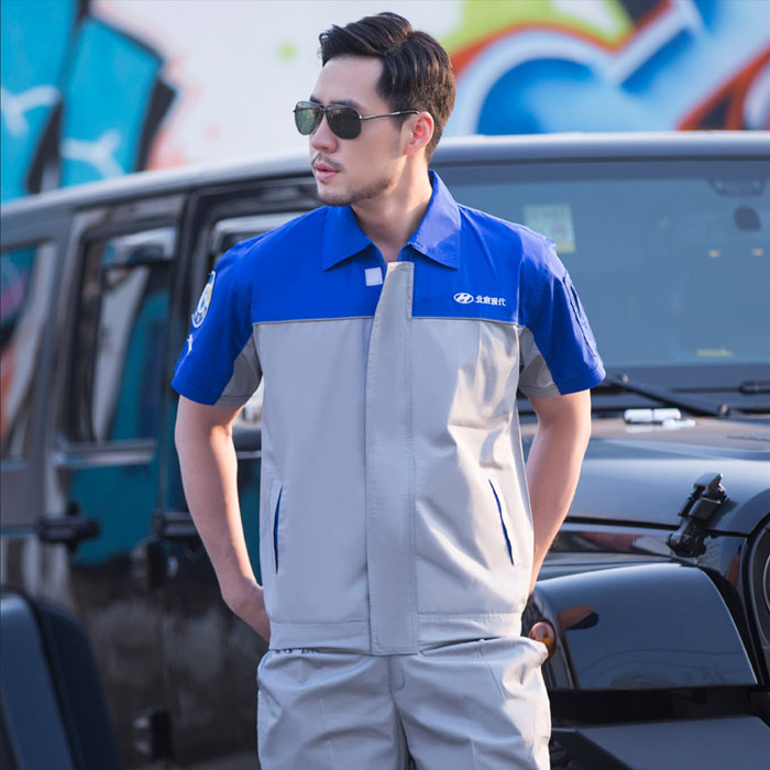 北京現(xiàn)代工作服 短袖維修工作服 JL-QX008