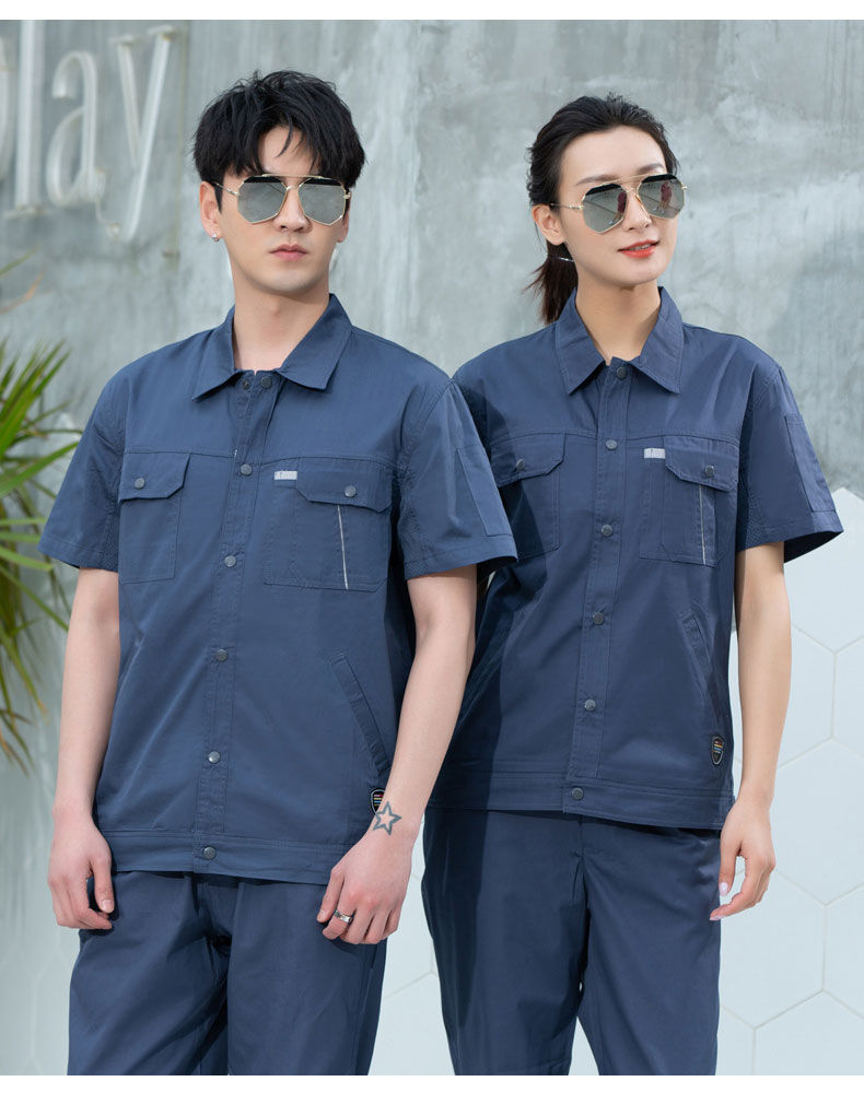 汽修短袖工程服男女款式圖