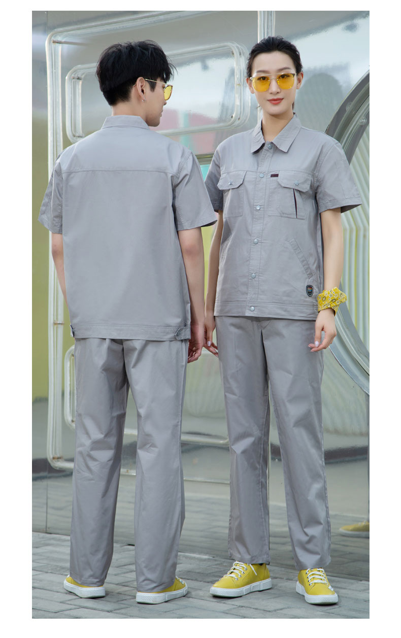 汽修短袖工程服-淺灰色 汽修短袖工程服-淺灰色